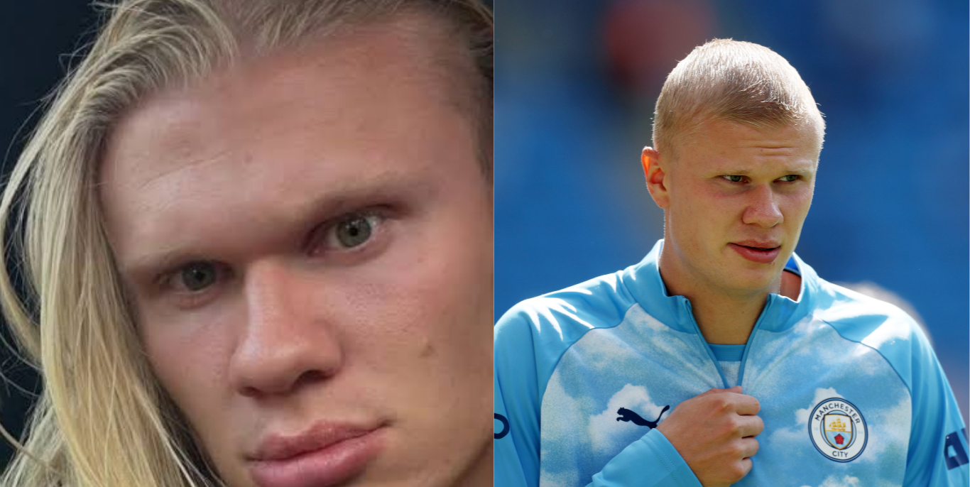 Adeus ao cabelo longo: Haaland aparece irreconhecível na estreia do City